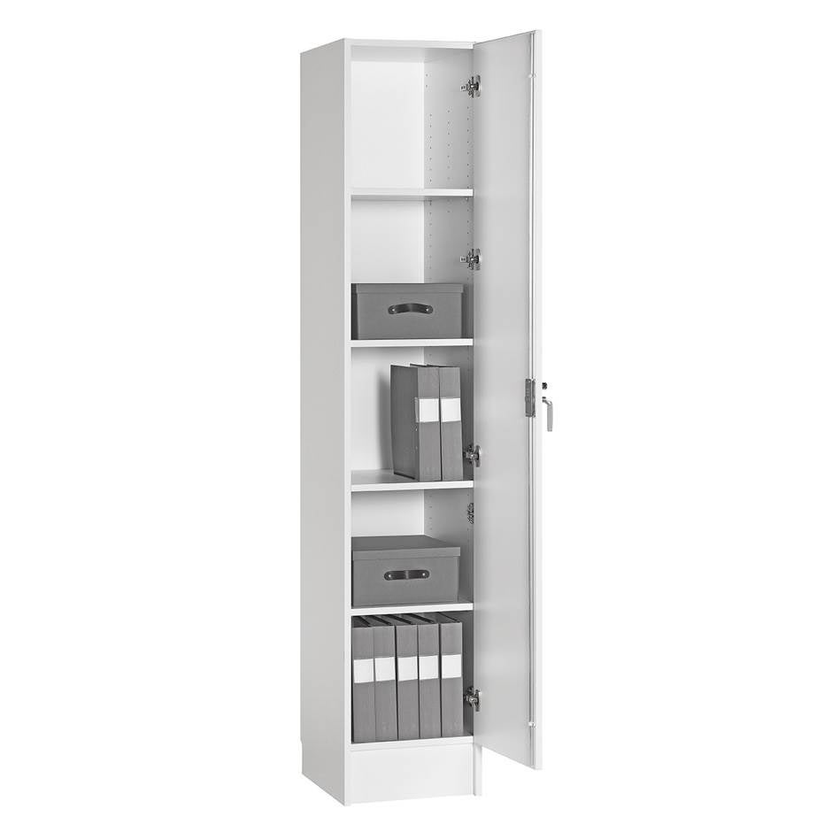 Förvaringsskåp Kexås, 5 hyllplan, 500x600x2100 mm, spanjolett, vänsterhängd dörr