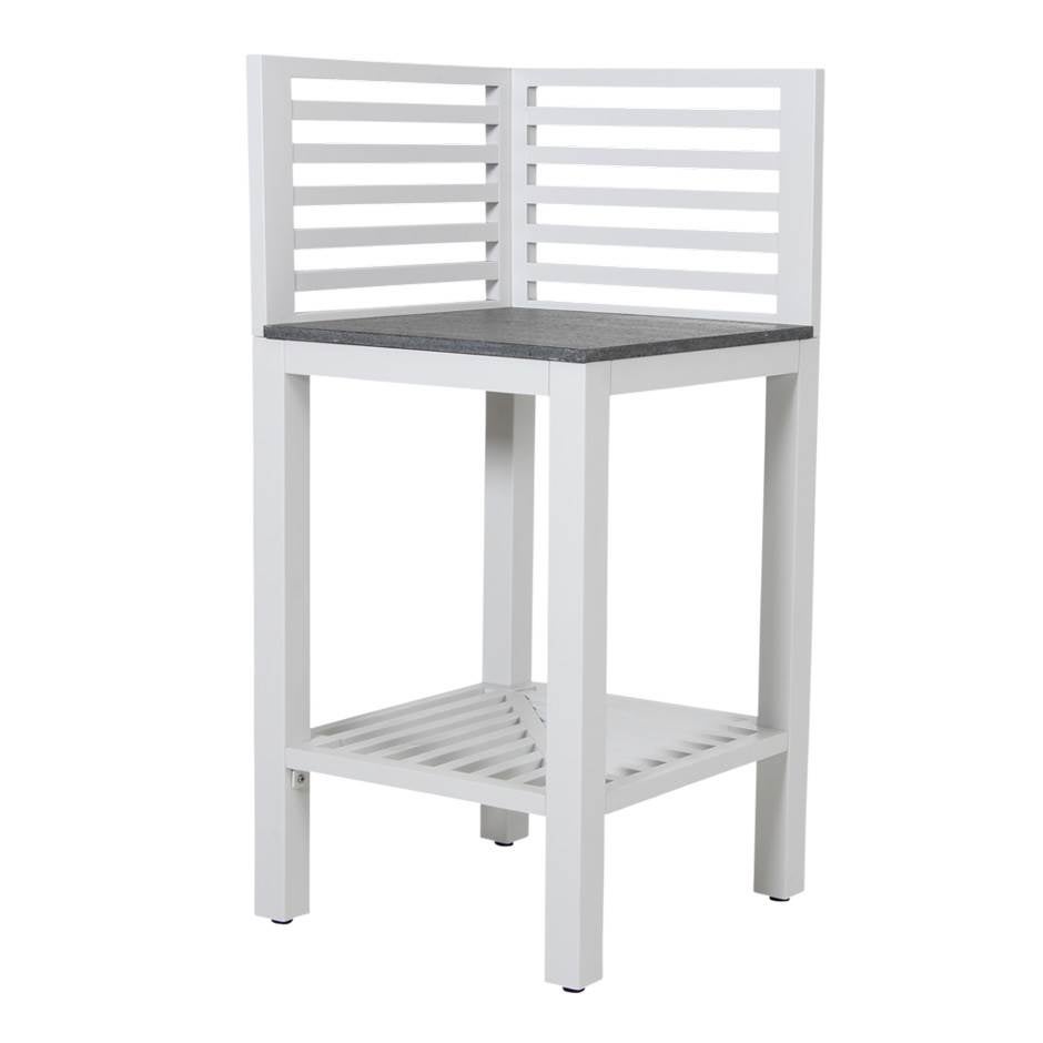 Utekök Bellac, hörndel, L600 x D600 x H1270 mm, svart aluminium