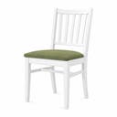 Stol Ester, B470 x D540 x H860 mm, stativ vit bets, klädsel Gabriel Cura grön