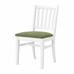 Stol Ester, B470 x D540 x H860 mm, stativ vit bets, klädsel Gabriel Cura grön