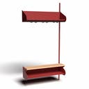 Inredningssystem BST, påb.sektion, 1000x300x270 mm, inkl. sittbänk, utan m-vägg