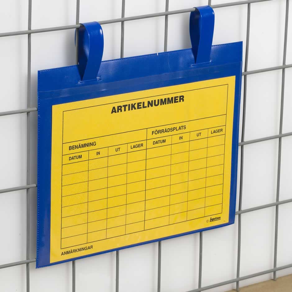 Plastficka för upphängning A5, 235x185 mm, blå plast, 100-pack