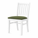 Stol Ester, B470 x D540 x H860 mm, stativ vit bets, klädsel Gabriel Step grön