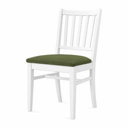 Stol Ester, B470 x D540 x H860 mm, stativ vit bets, klädsel Gabriel Step grön