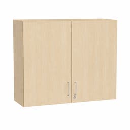 Väggskåp Mora, B800 x D300 x H800 mm, dubbeldörr, 2 flyttbara hyllplan, laminat björk