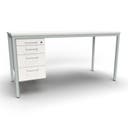 Lärarbord Teach med 1 st hurts, 1300x650 mm