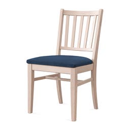Stol Ester, B470 x D540 x H860 mm, stativ björk, klädsel Gabriel Step blå