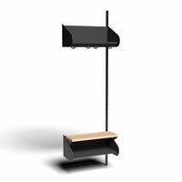 Inredningssystem BST, påb.sektion, 600x300x270 mm, inkl. sittbänk, utan m-vägg