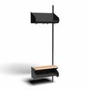 Inredningssystem BST, påb.sektion, 600x300x270 mm, inkl. sittbänk, utan m-vägg