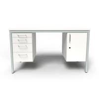 Lärarbord Teach med 1 hurts & 1 skåp, 1500x650 mm