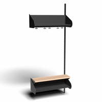 Inredningssystem BST, påb.sektion, 800x300x270 mm, inkl. sittbänk, utan m-vägg