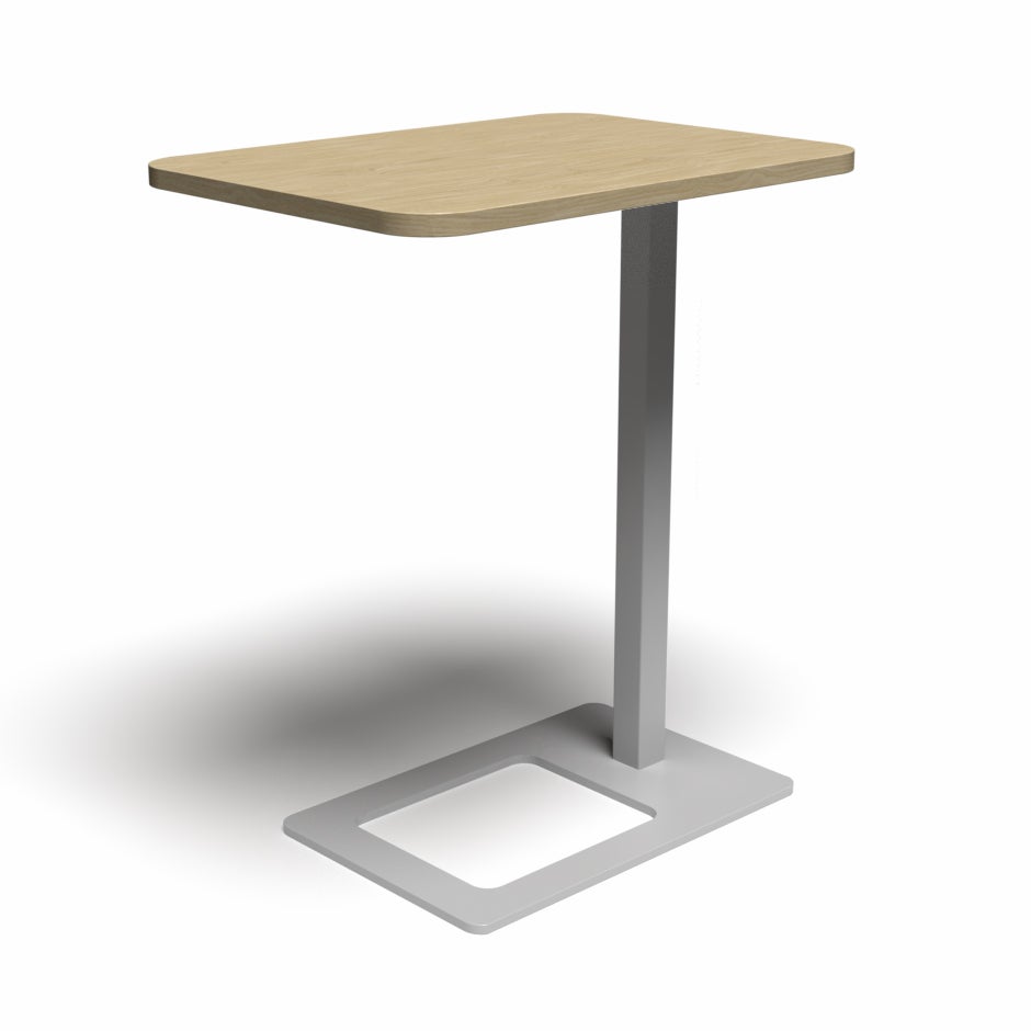 Bord Mobi, L400 x D500 x H620 mm, Ask laminat och stativ Gråmetallic