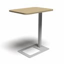 Bord Mobi, L400 x D500 x H620 mm, Ask laminat och stativ Gråmetallic