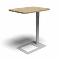 Bord Mobi, L400 x D500 x H620 mm, Ask laminat och stativ Gråmetallic