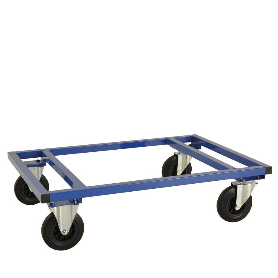 Pallvagn Axel, L1200 x B1000 x H305 mm, kapacitet 800 kg, röd