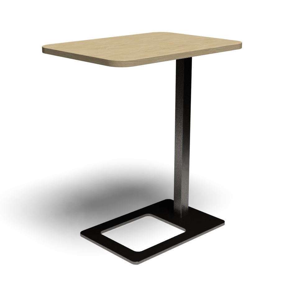 Bord Mobi, L400 x D500 x H620 mm, Ask laminat och stativ Svart