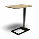 Bord Mobi, L400 x D500 x H620 mm, Ask laminat och stativ Svart