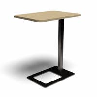 Bord Mobi, L400 x D500 x H620 mm, Ask laminat och stativ Svart