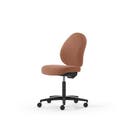Kontorsstol Malmstolen R3M med låg rygg, Dux-sits, hjul för hårda golv, Tyg Capture 4301 Koppar