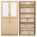 Slöjdskåp Sjöbergsskåpet 1, med 3 st hyllplan, 1 lutande hyllplan & 9 lådor