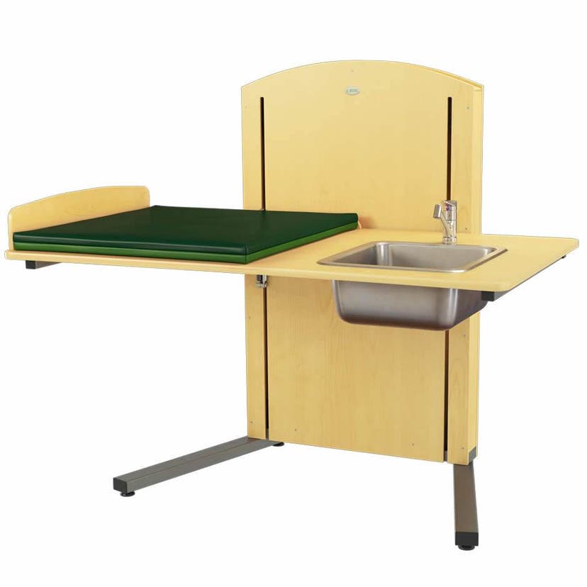 Skötbord Lyfta 140V Vägg tvättdel, skiva 1400x800 mm, höjdjustering 300-1100 mm