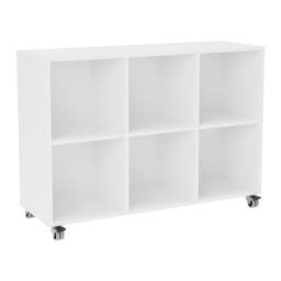 Förvaringsvagn Stig, 6 fack, B1200 x D400 x H915 mm, laminat vit