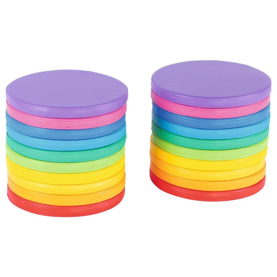 Runda sittdynor, 350 mm, 30 mm tjocklek, 20-pack, 10 färger