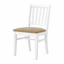 Stol Ester, B470 x D540 x H860 mm, stativ vit bets, klädsel Gabriel Cura beige