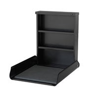 Skötbord Väggö Svart, vägghängt, inkl madrass, skiva 610x800 mm