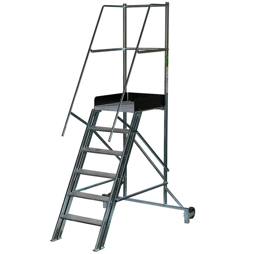 Trappa med räck höjd plattform 1200 mm