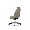 Kontorsstol Malmstolen 7000 med hög rygg, Dux-sits, hjul för hårda golv, Tyg Capture 5103 Beige