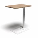 Bord Mobi, L400 x D500 x H620 mm, Laminat Amber Ek och stativ Vit