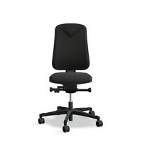 Arbetsstol Höganäs 280 Small med hög rygg, stor ställbarhet, förberedd för nackstöd, tyg Select