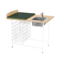 Skötbord Fast 120H tvättdel, skiva 1200x800 mm, höjd 900mm