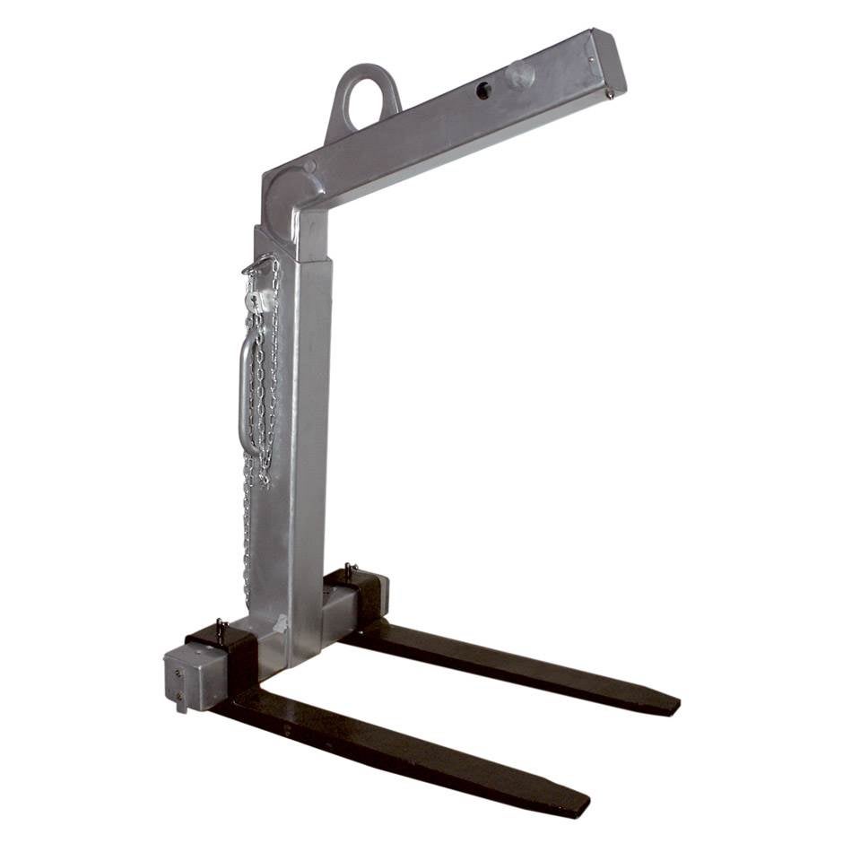 Krangaffel självjusterande, justerbar gaffelbredd och höjd, max last 1500 kg