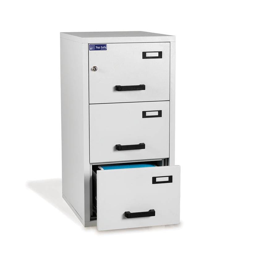 Arkivskåp 3-lådigt hängmapp, brandklass 60 min, B545xD653xH1163 mm, nyckellås