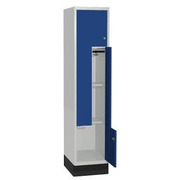 Skolskåp SMT, sockel, 2x1 Z-dörr, skåpbredd 400 mm, 400x550x1892 mm, klinka