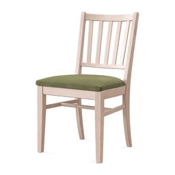 Stol Ester, B470 x D540 x H860 mm, stativ björk, klädsel Gabriel Cura grön