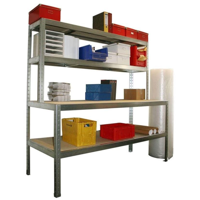 Arbetsbänk med 4 plan, 2000x800x1970 mm, SpeedRack
