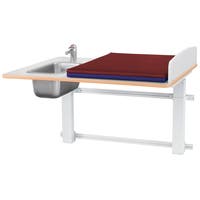 Skötbord Elit Vägg 120 tvättdel, skiva 1200x800 mm