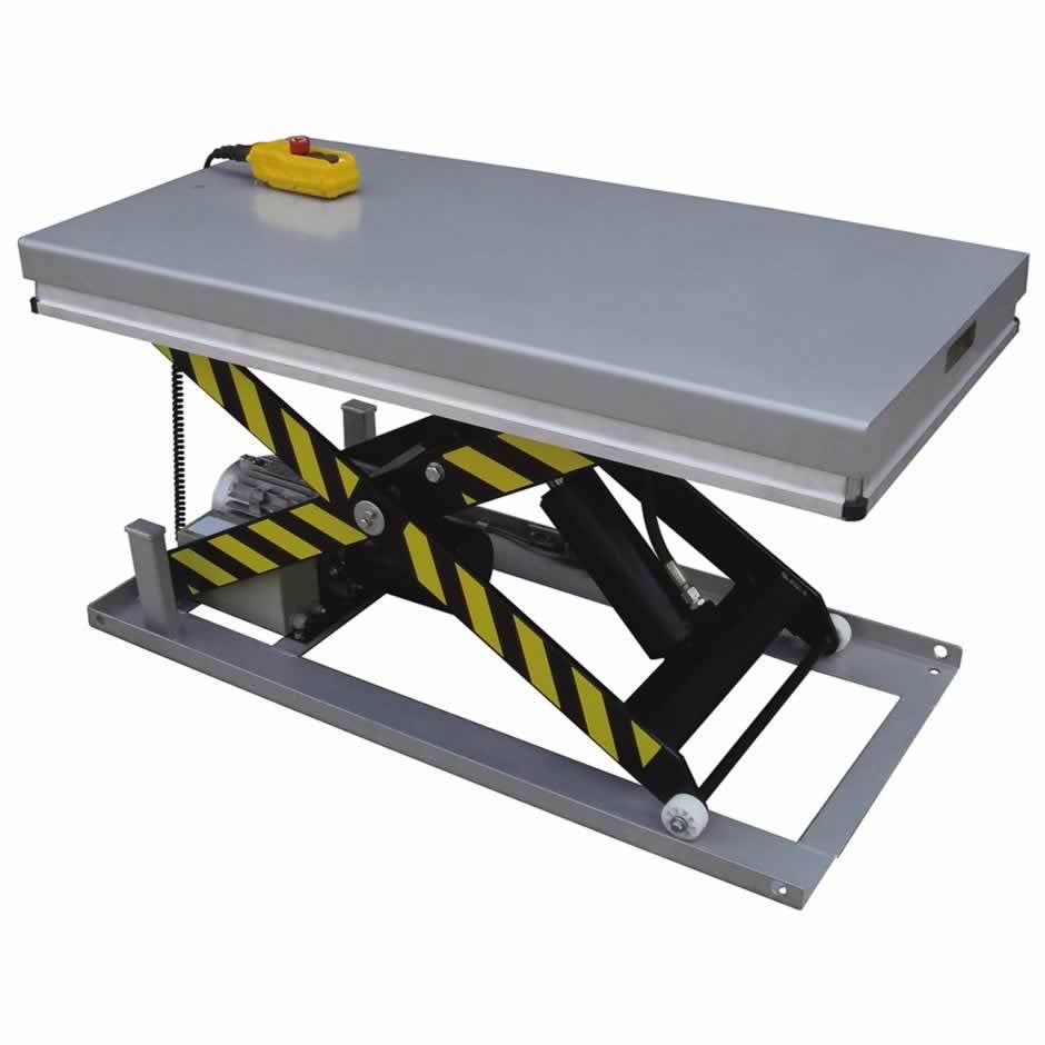 Lyftbord enkelsax HW, elektriskt, 3-fas, 1600x1000 mm, lyftkapacitet 1000 kg