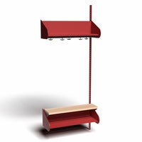 Inredningssystem BST, påb.sektion, 800x300x270 mm, inkl. sittbänk, utan m-vägg