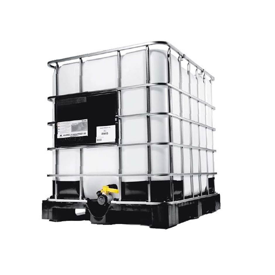 IBC-behållare 1000L, B1000xD1200x1165 mm med svart lock Ø 150 mm