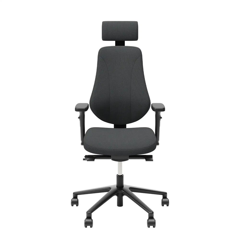 Kontorsarbetsstol Surf Freefloat, hög rygg, armstöd och nackstöd, sitthöjd 45-58 cm