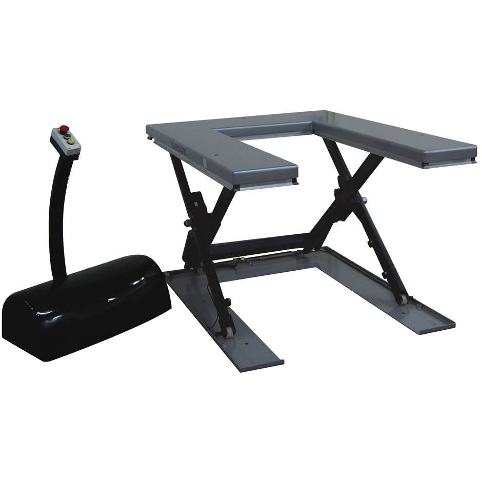 U-lyftbord, elektriskt, lyfthöjd 85-860 mm,1420x1120 mm, lyftkapacitet 1000 kg