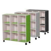 Kubhylla Kubus Color med hjul, 9 fack, 3x3, inkl spegel