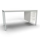 Lärarbord Teach med 1 st hurts, 1300x650 mm