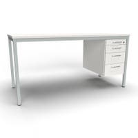 Lärarbord Teach med 1 st hurts, 1300x650 mm