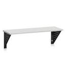 Sittbänk Kumi, Vägghängd, längd 1000 mm, Ljusgrå laminat