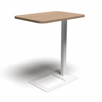 Bord Mobi, L400 x D500 x H620 mm, Laminat Amber Ek och stativ Vit